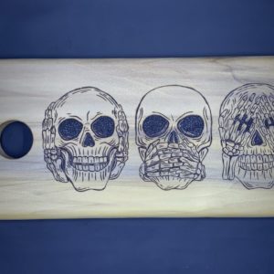 Hear, Speak, See No Evil Poplar Cutting Board